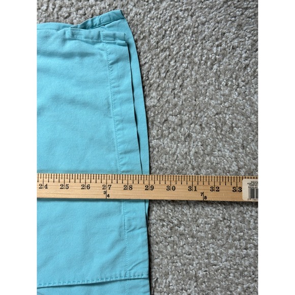 Tommy Bahama Shirt Mens Large Blue Solid Hawaiian Button Up Short Sleeve Silk - Picture 7 of 8